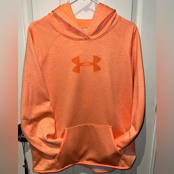 Under Armour | Tops | Under Armour Coldgear Bright Orange Loose Fit Hoodie  Women Xl | Poshmark